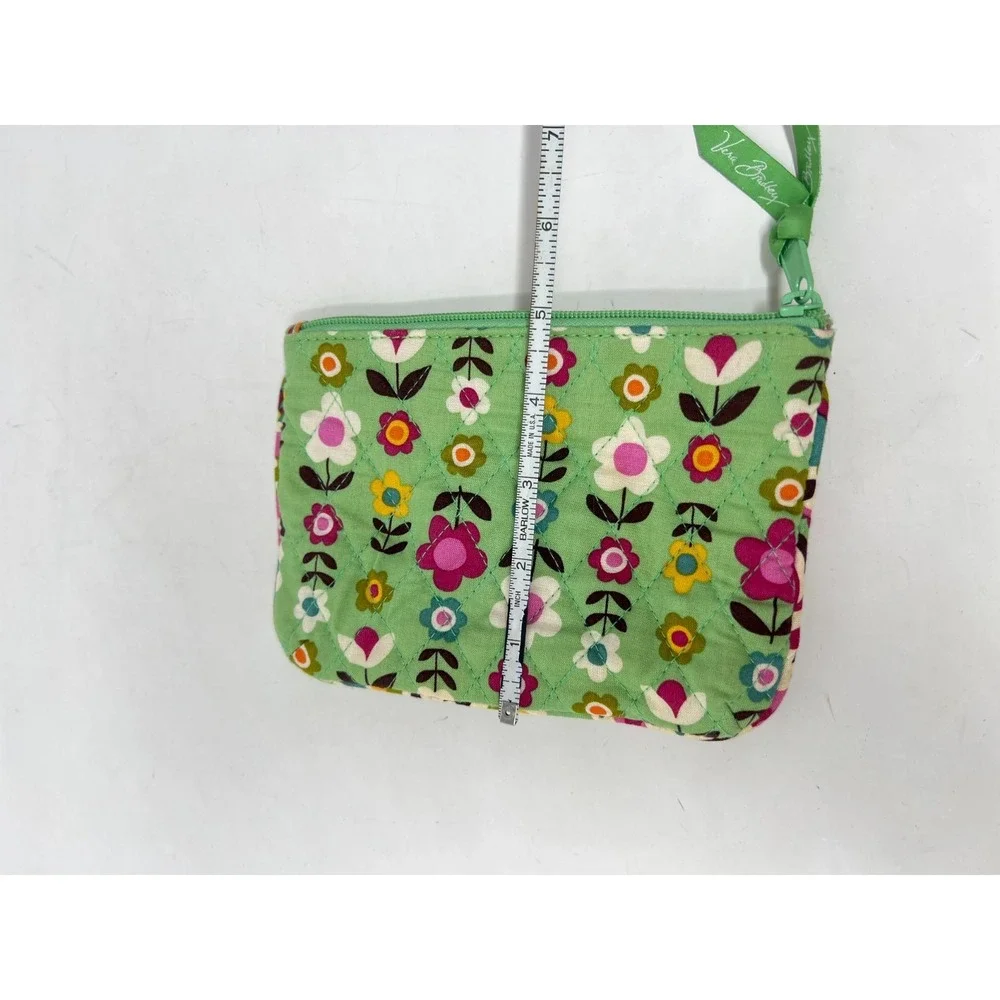 Vera Bradley Zippered Cosmetic Bag Green Floral 7